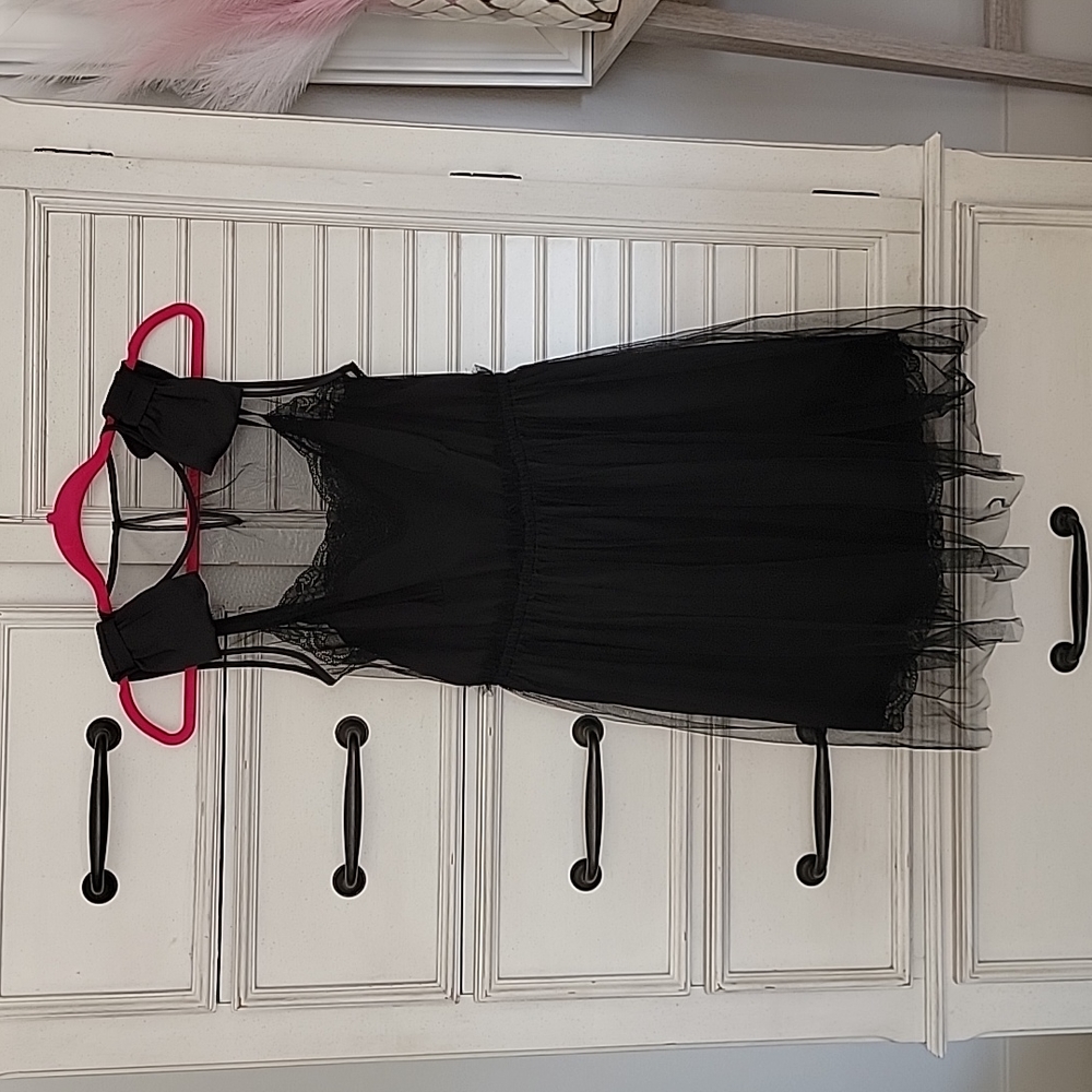 NWOT RODARTE x TARGET 20th ANNIVERSARY COLLECTION BLACK TULLE SLIP DRESS SIZE SM